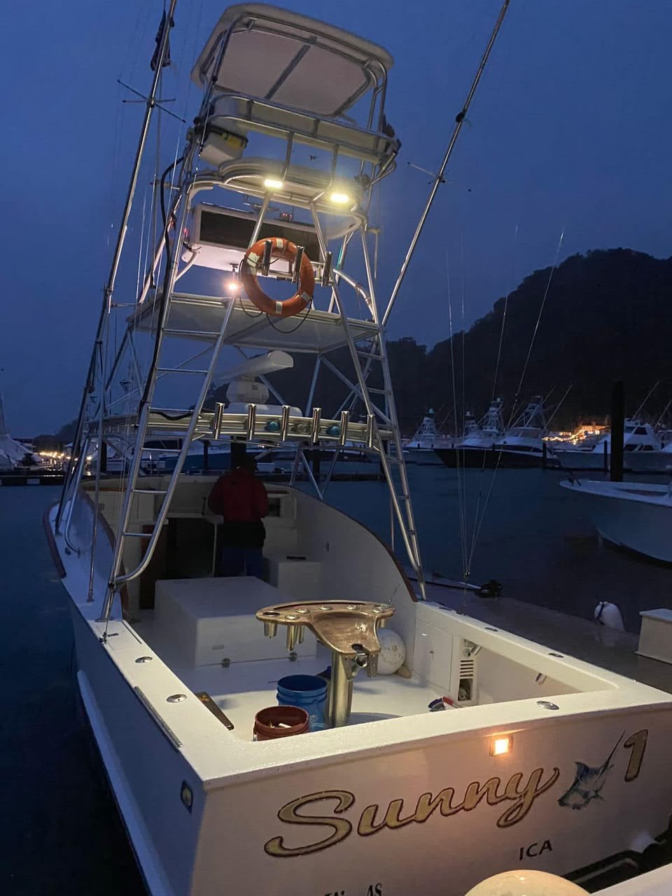 Sunny 1 sport fishing boat at the marina